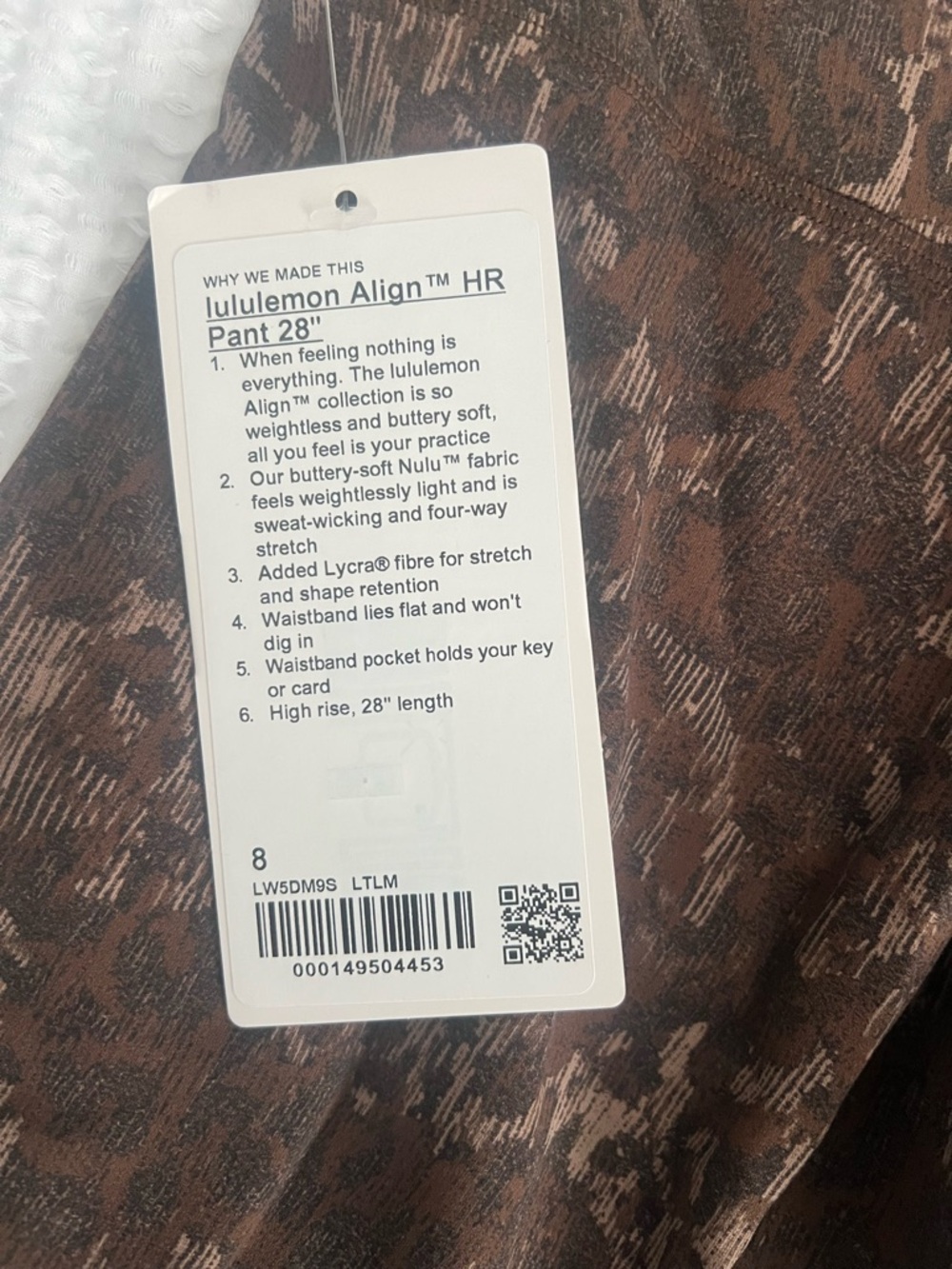 lululemon athletica Brown & Tan Animal-Print Align™ Leggings - Picture 2 of 3